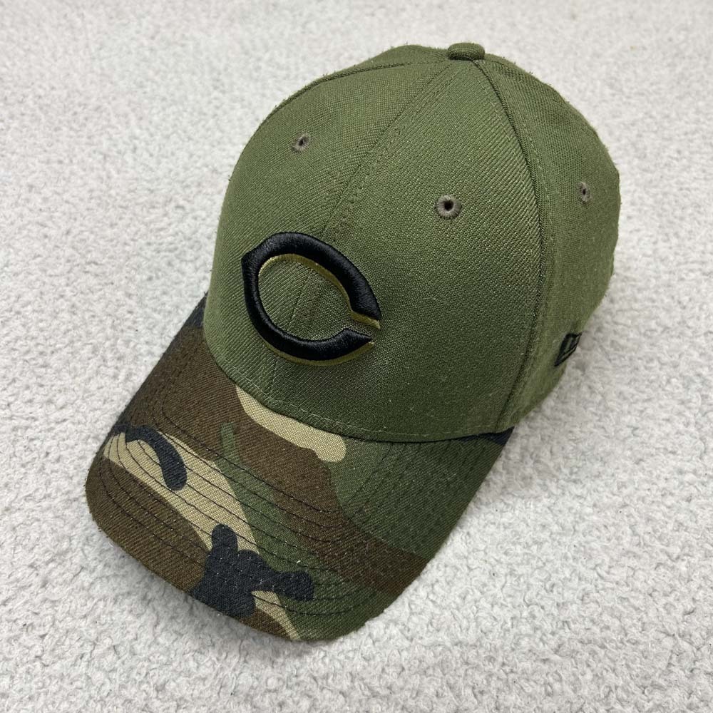Cincinnati Reds Camo Hat MLB Medium Baseball Cap New Era Minor Pilling